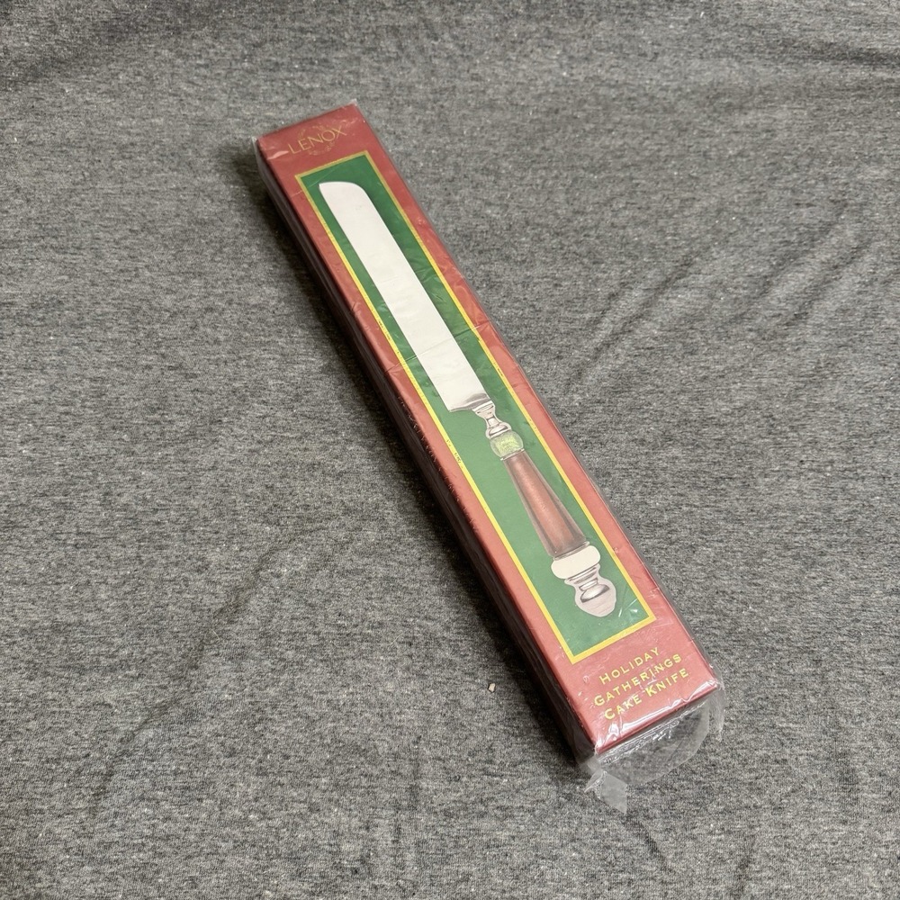 Lenox Holiday Gatherings NEW Vintage 13 In Stainless Steel Cake Knife India 2006